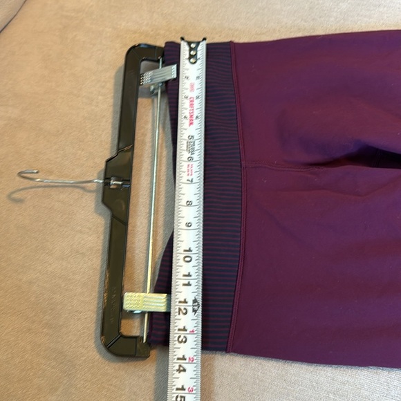 Lululemon Journey Crop Leggings Plum / Hyper Stripe Plum (4) - Picture 12 of 12